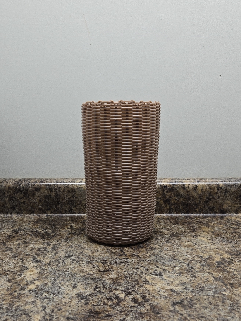 PALOROSA Woven Cylinder Pot-Vase - Tan Decorative Accent